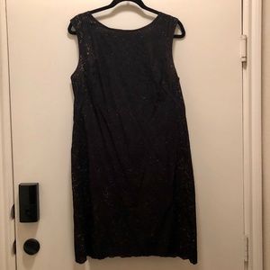 LOFT Black Eyelet Dress